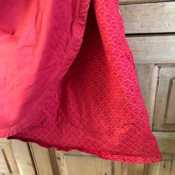 SkunkFunk 3 / M Red Faux Wrap Dress - Picture 2 of 11